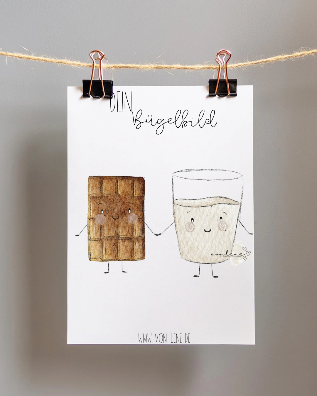 Bügelbild groß milk&Chocolate ohne Sahne