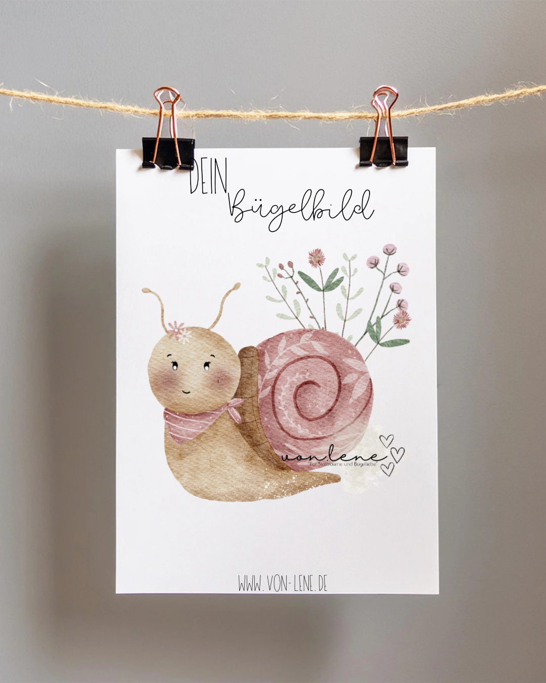 Bügelbild groß Schnecki