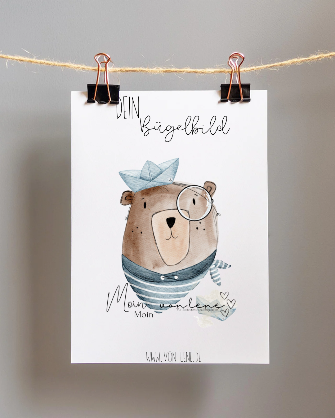 Bügelbild groß Matrose