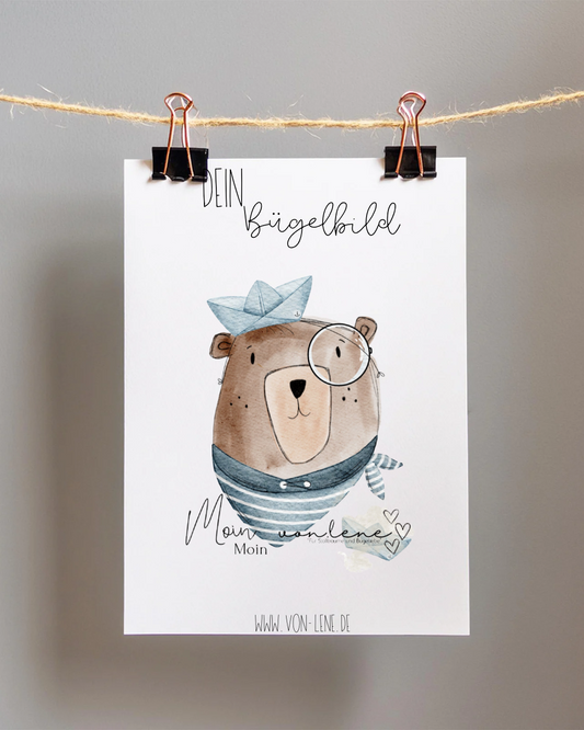 Bügelbild groß Matrose