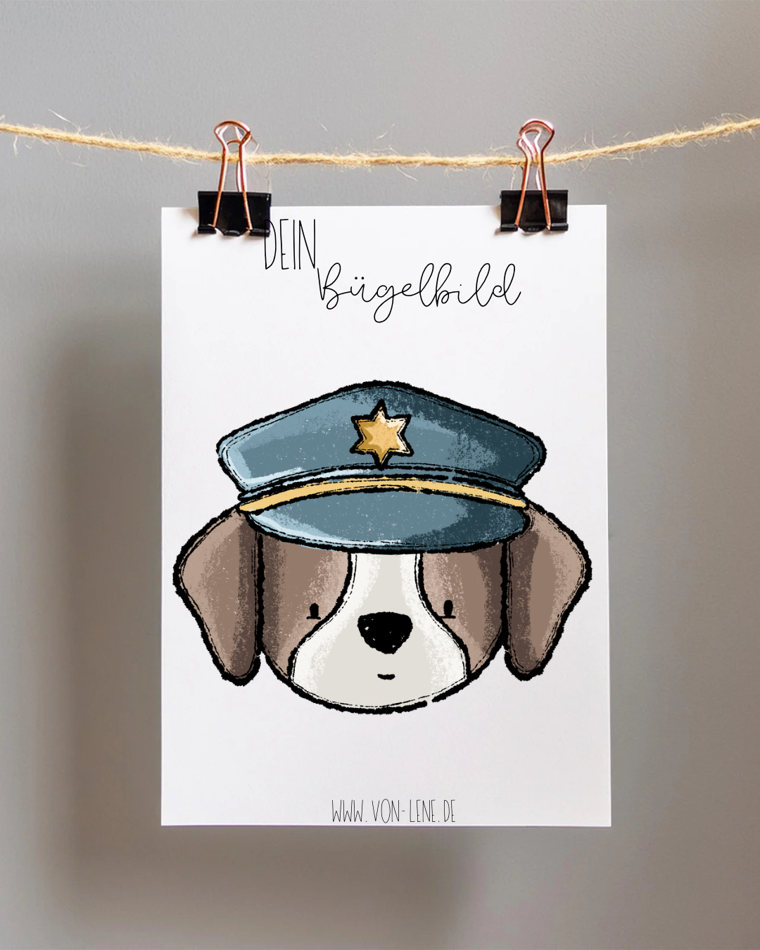 Bügelbild Maxi Polizeihund