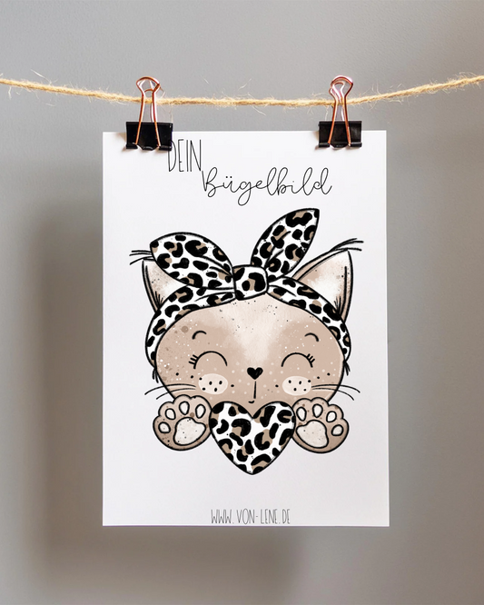 Bügelbild Maxi Leo Katze