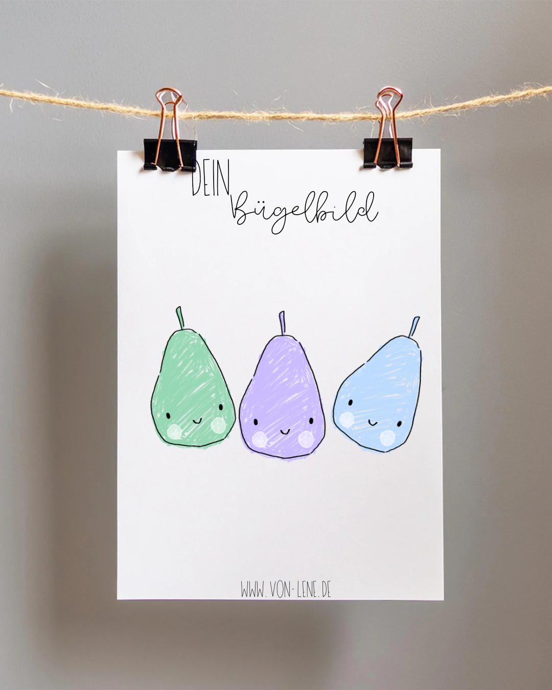 Bügelbild Maxi Birnenfreunde