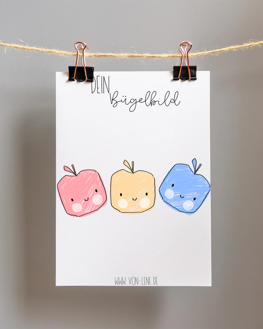 Bügelbild Maxi Apfelfreunde