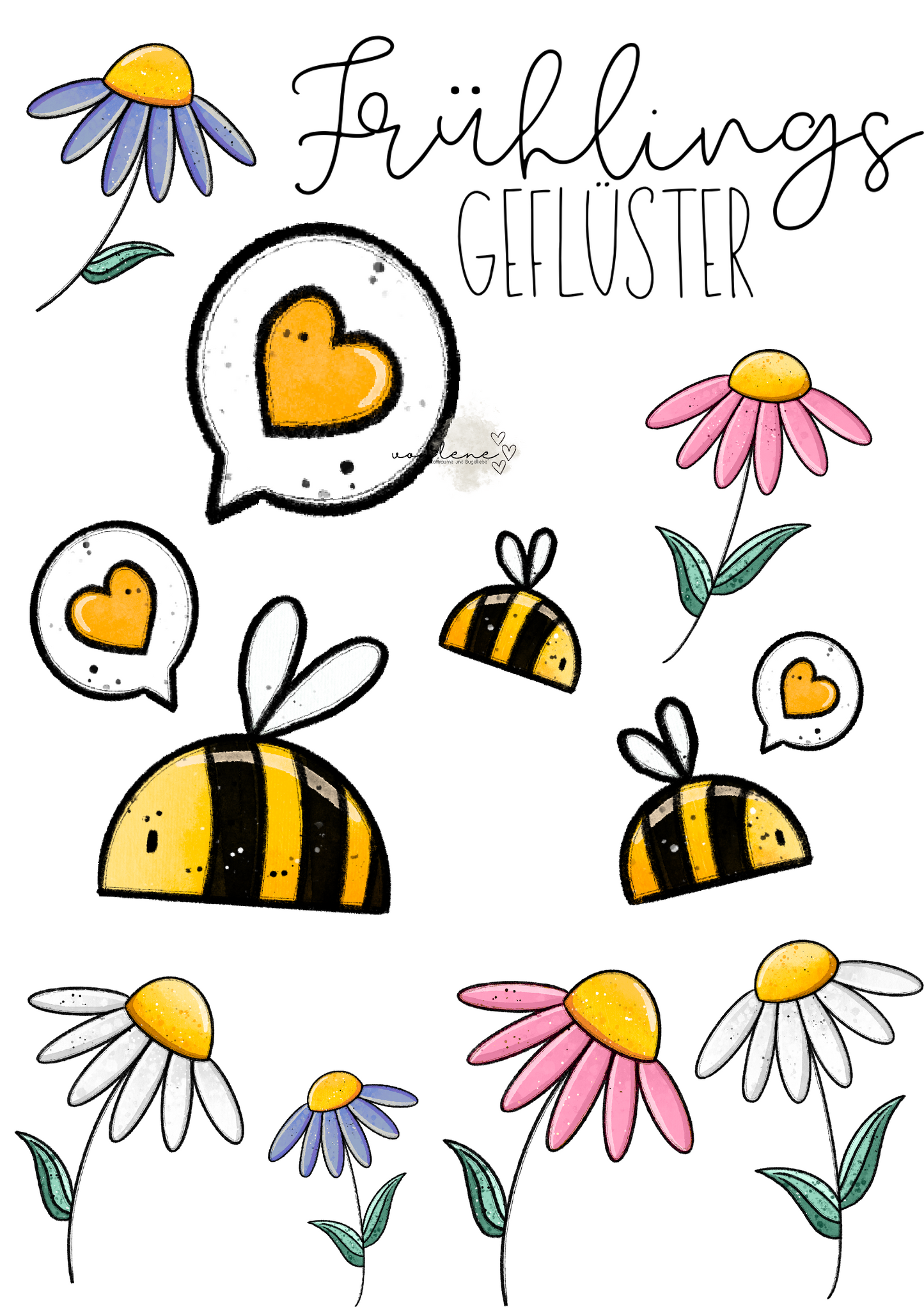 Bügelbogen A4 Frühlingsgeflüster