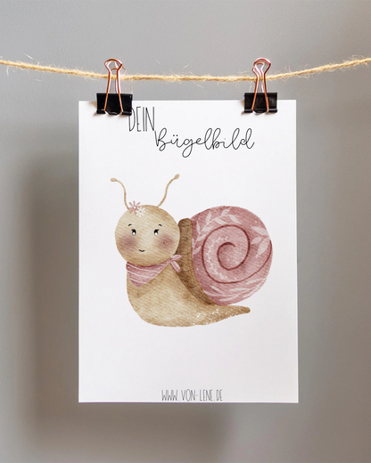 Bügelbild Schnecke
