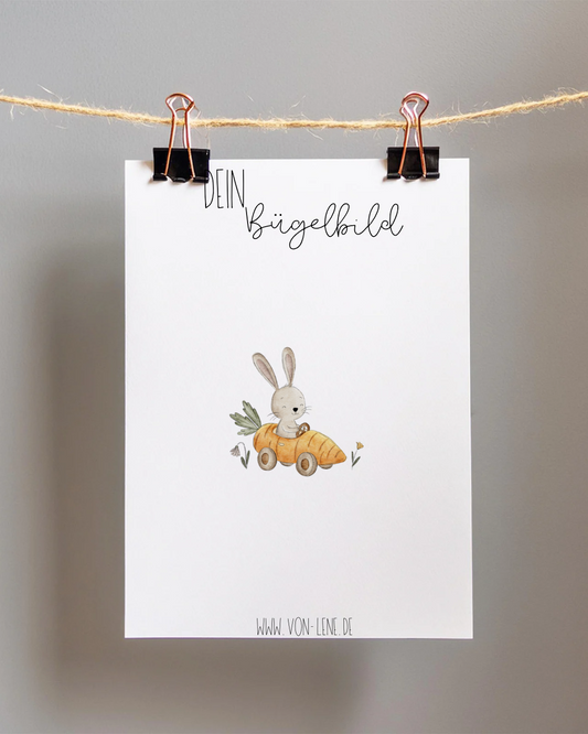 Bügelbild mini Karottenrennen