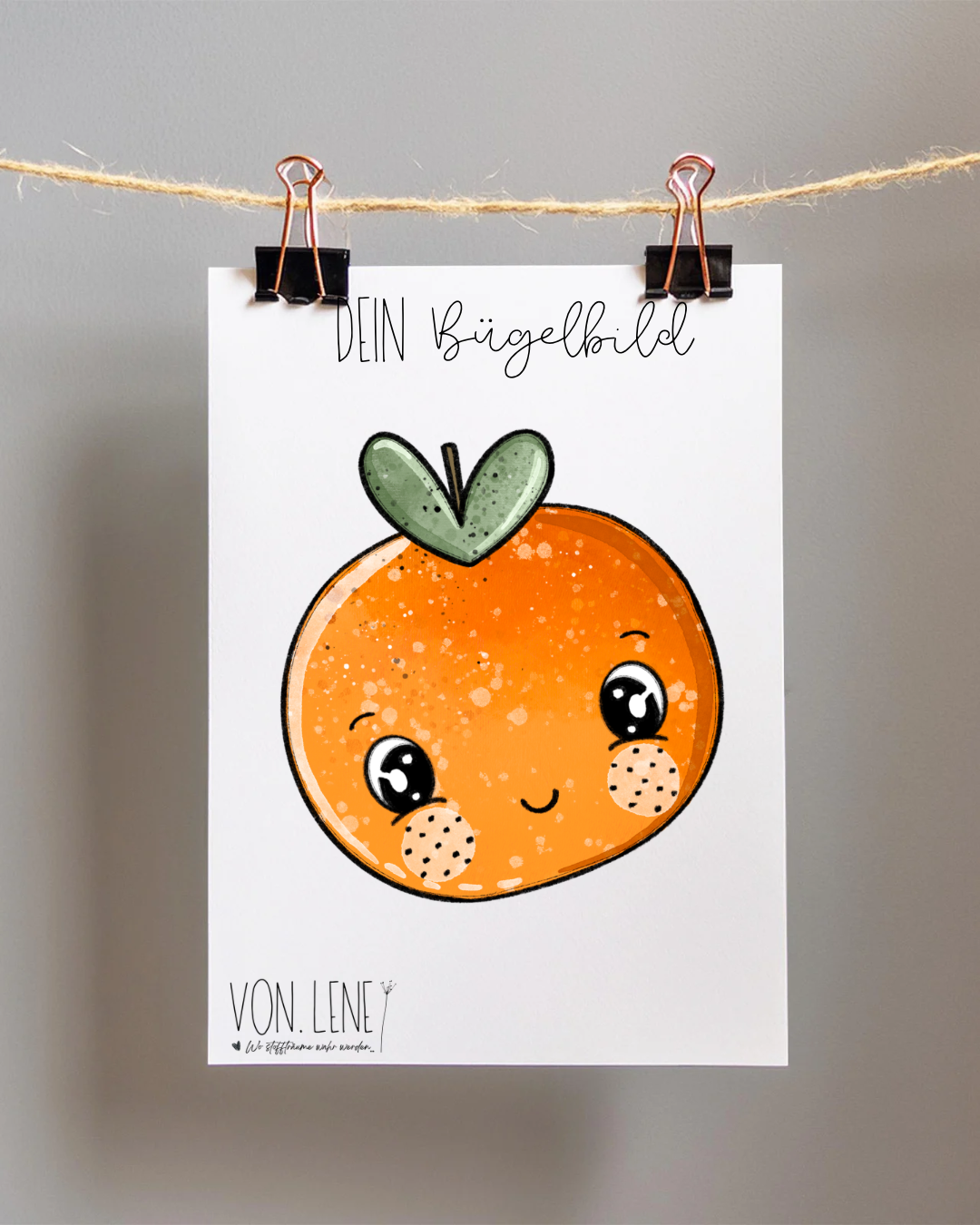 Bügelbild Mandarine
