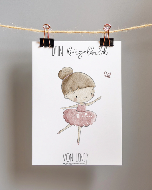 Bügelbild Ballerina Rosa