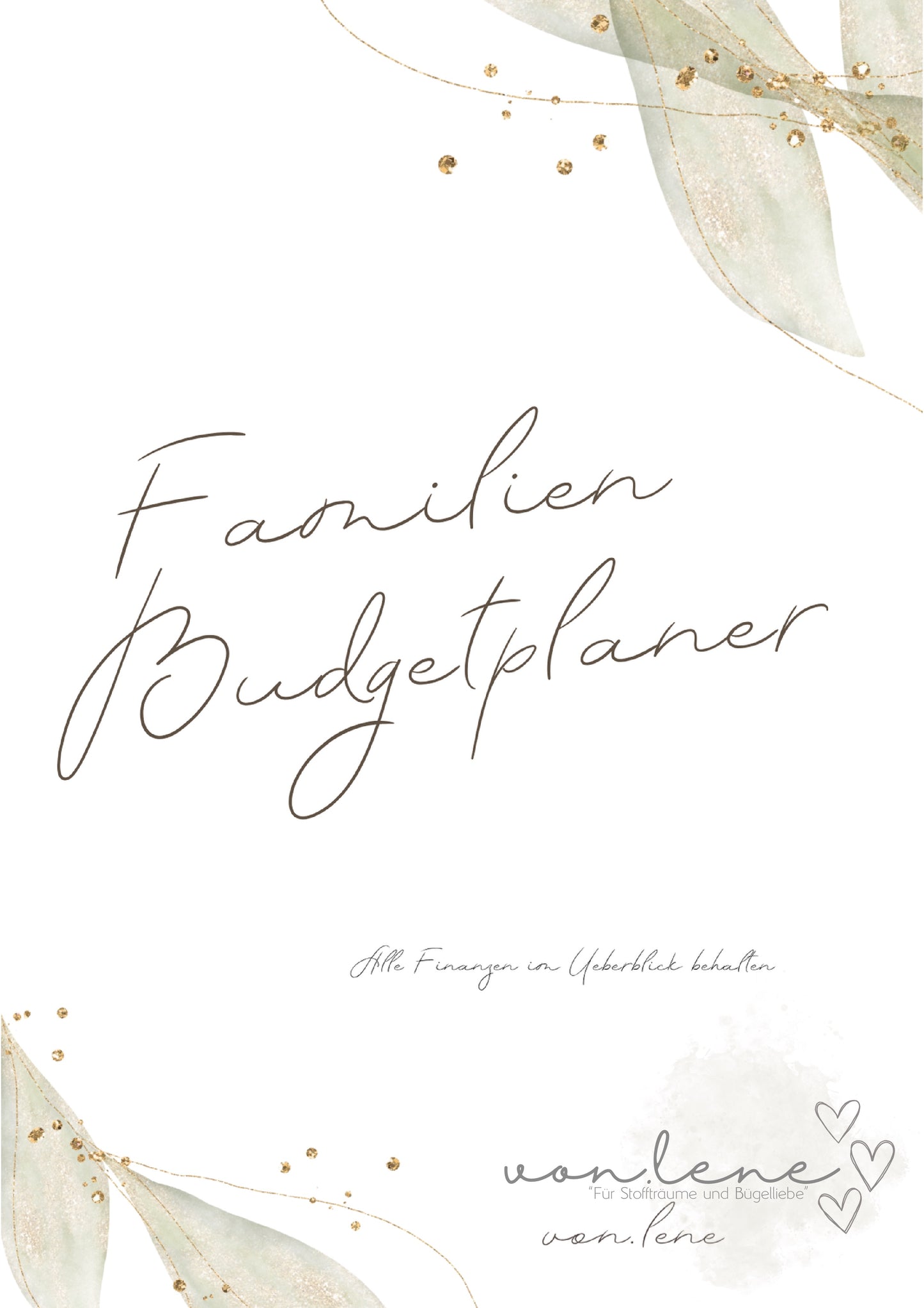 Familien Budgetplaner digitale Datei