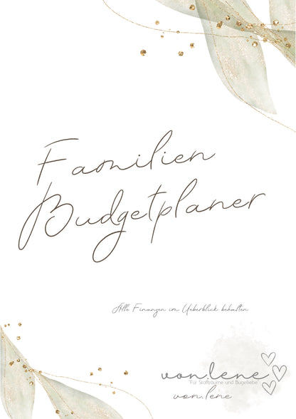 Familien Budgetplaner digitale Datei