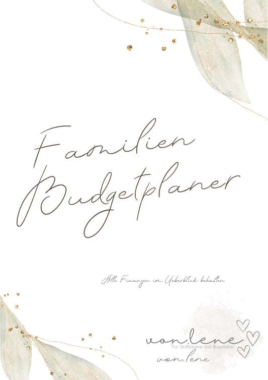 Familien Budgetplaner digitale Datei
