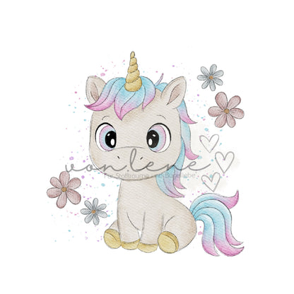 Mina das Einhorn Design Digital inkl. PNG Datei