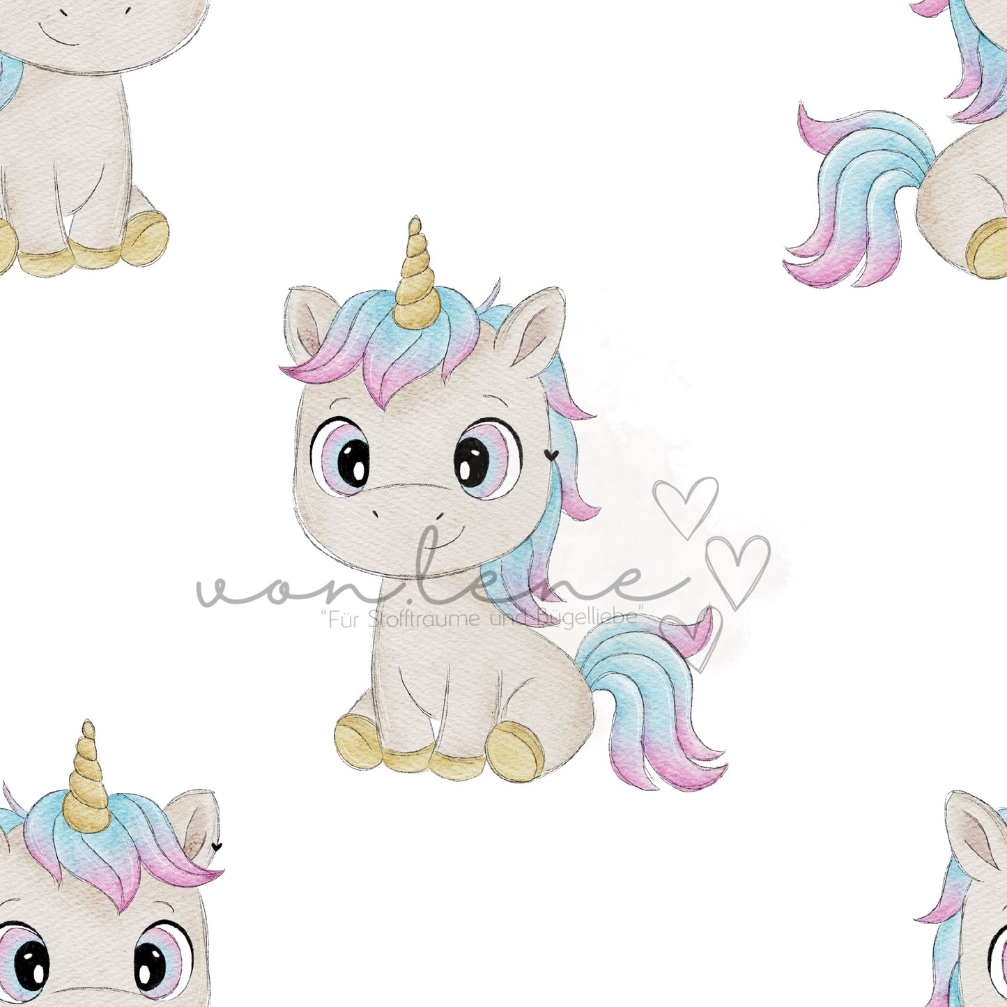 Mina das Einhorn Design Digital inkl. PNG Datei